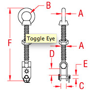 Toggle Eye Line Drawing